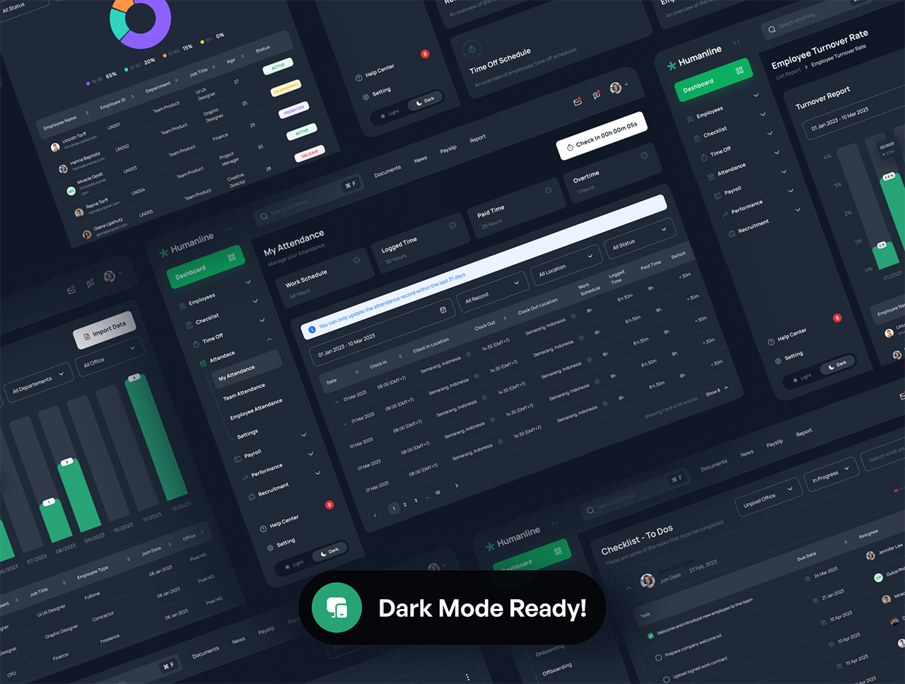 后台管理设计利器！250个响应式UI设计模板，明暗双主题开箱即用