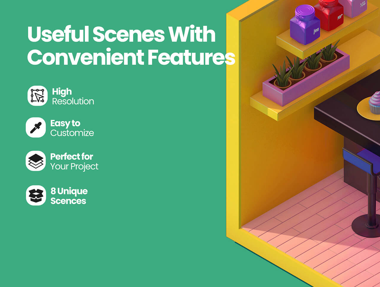 8套漂亮的3D场景素材:即插即用,释放创意无限可能