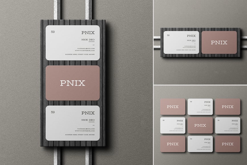 漂亮优雅的名片模型PSD样机素材包