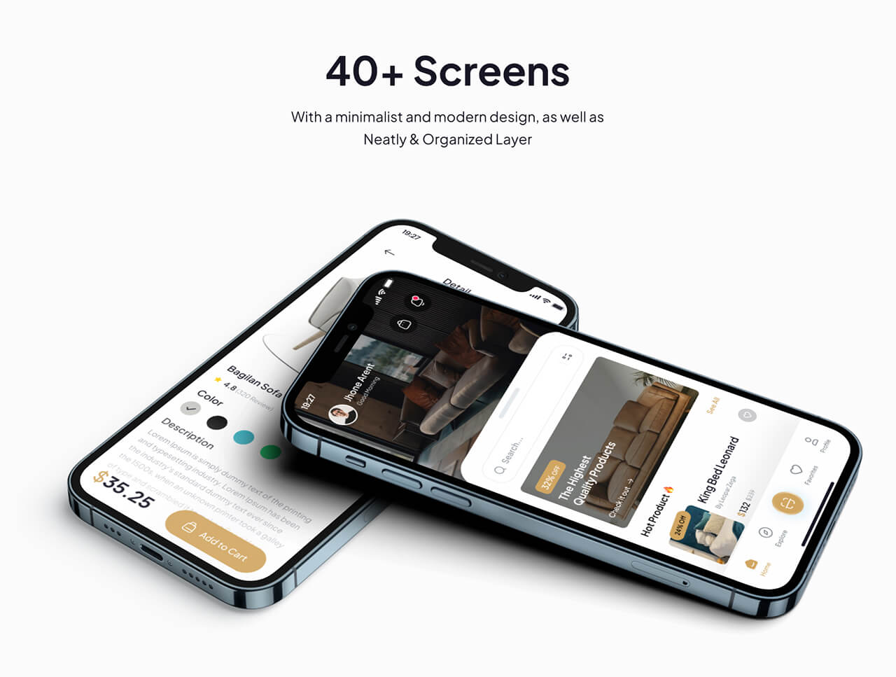 即刻打造优雅家具应用:这套国外极简风UI KIT,助你效率与美感兼得