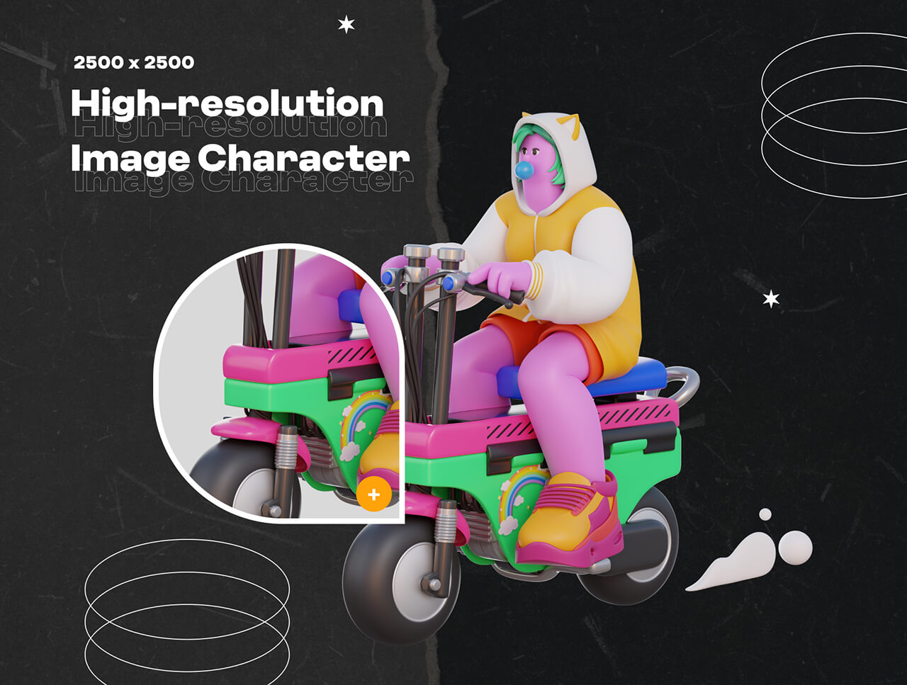 复古未来风的3D素材包：10款现成模型，设计师必备神器