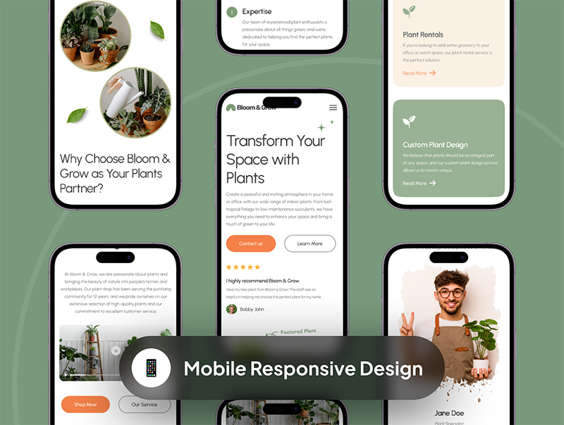 10个专属植物行业的网站网页UI界面素材包