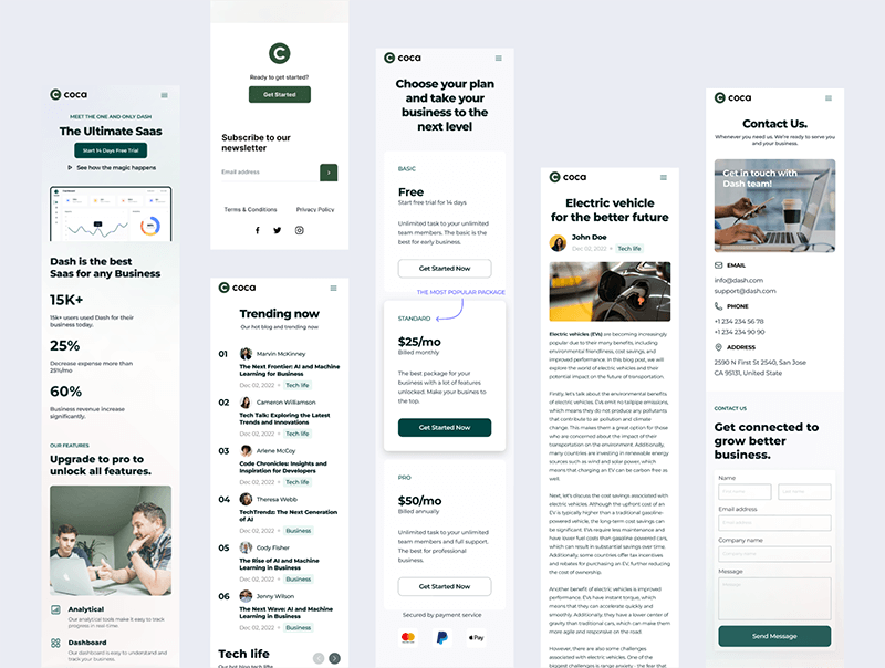 12个高端响应式网站设计模板，设计师产出项目高效利器