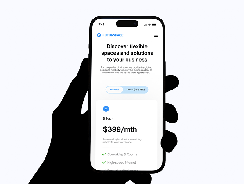 5个蓝色共享办公空间主题网页模板素材包，让你的设计更出色
