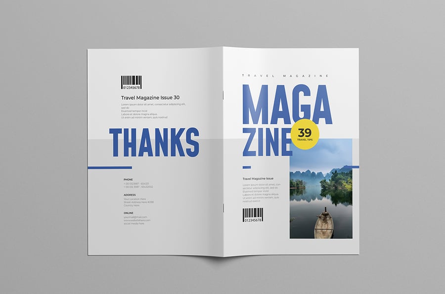 多字风格旅行杂志画册模板素材