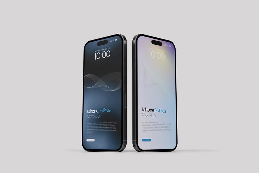 iPhone 16手机模型PSD样机素材包