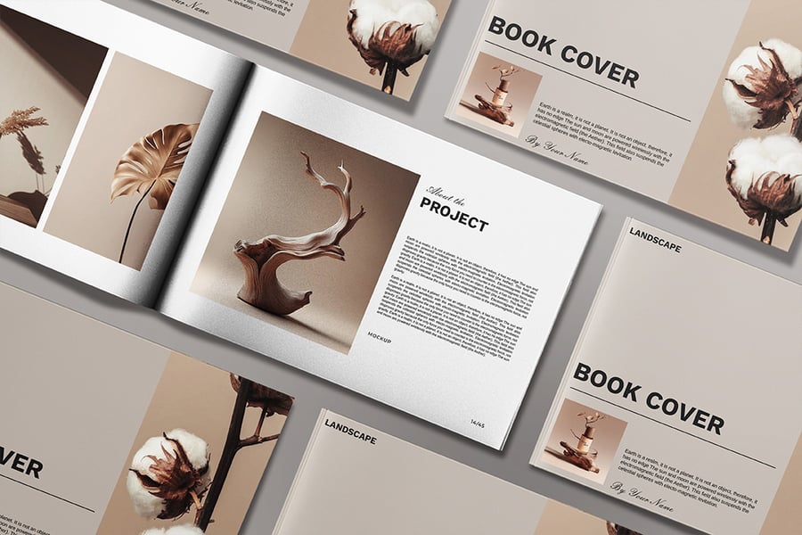 画册杂志模型PSD样机素材包