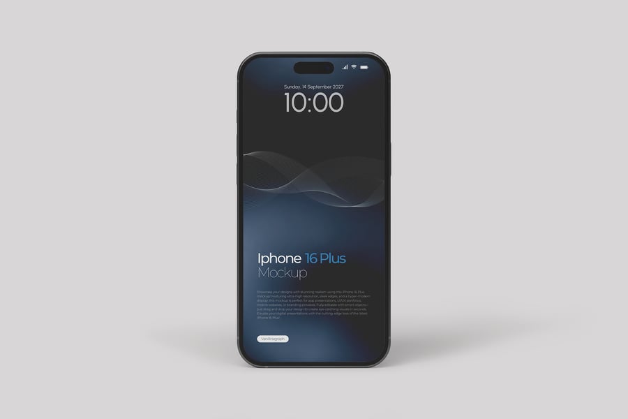 iPhone 16手机模型PSD样机素材包