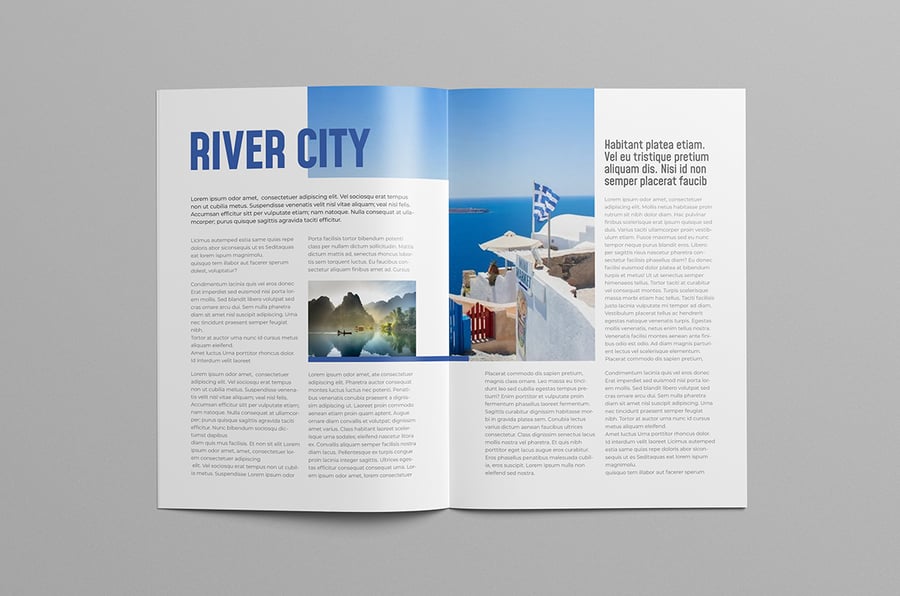 多字风格旅行杂志画册模板素材