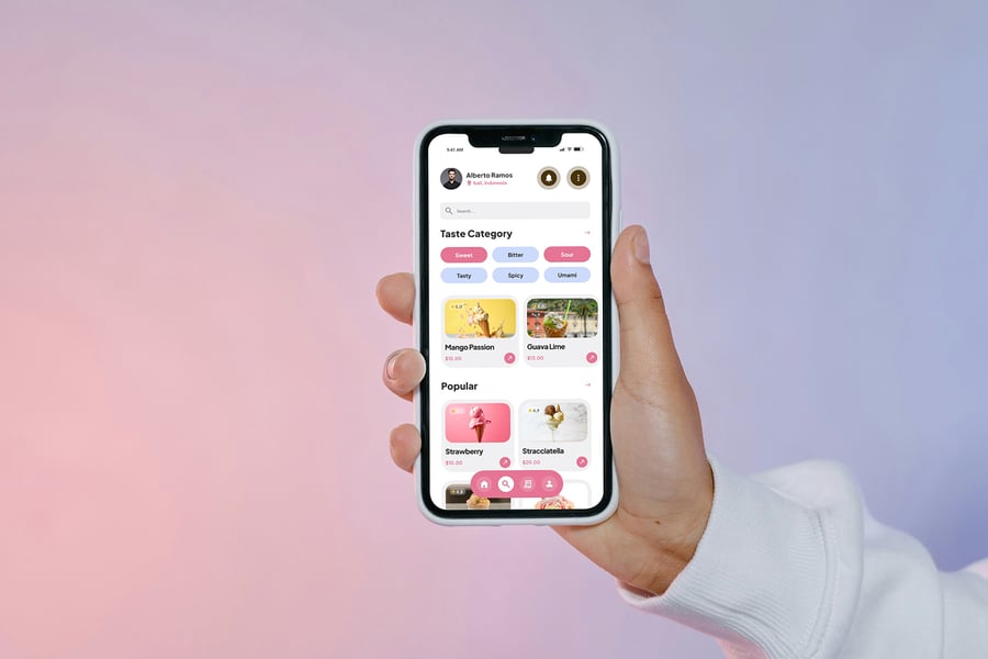 漂亮的美食冰淇淋主题APP UI KIT素材包