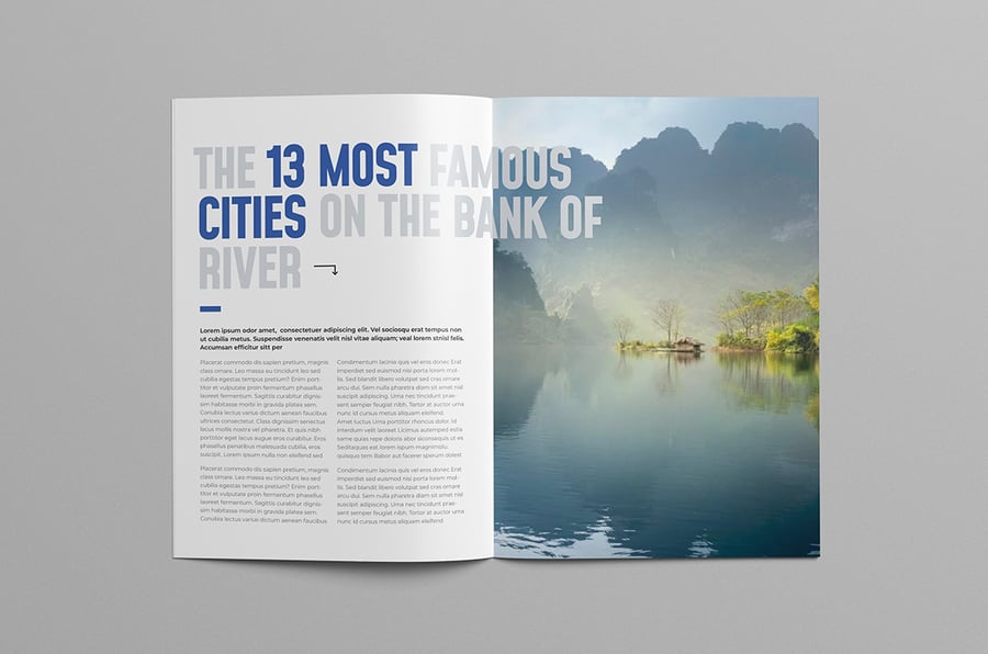 多字风格旅行杂志画册模板素材