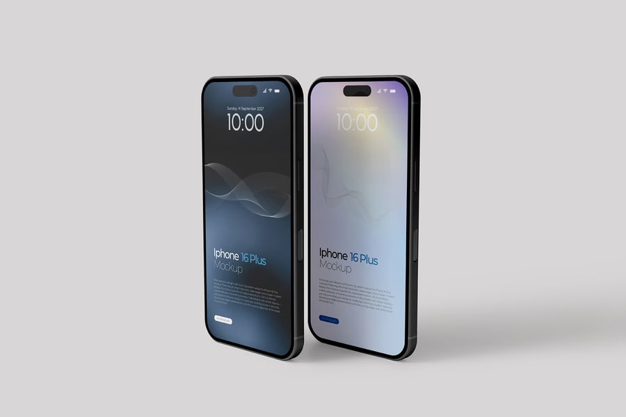 iPhone 16手机模型PSD样机素材包