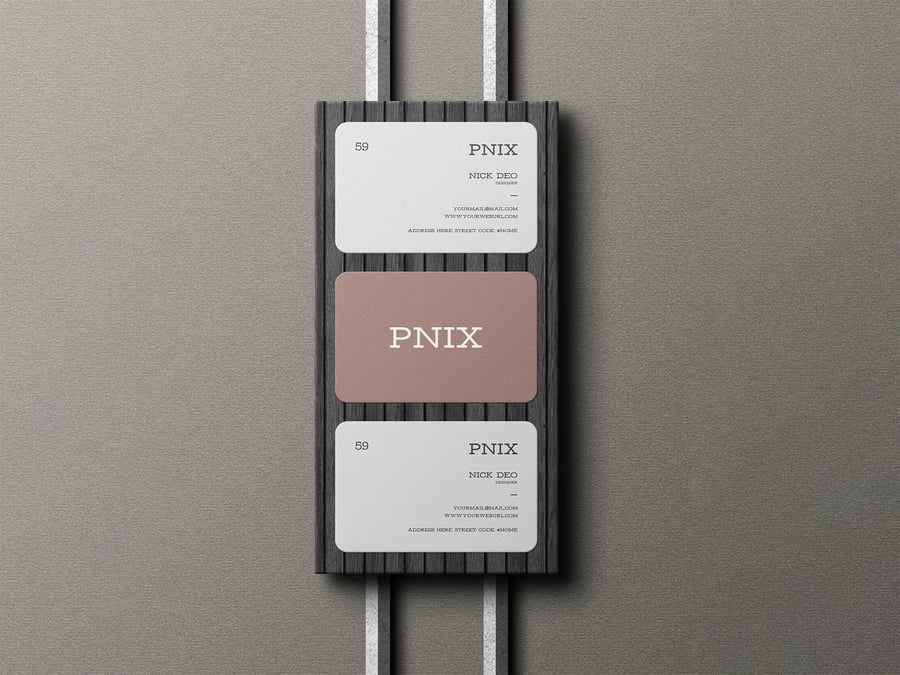 漂亮优雅的名片模型PSD样机素材包