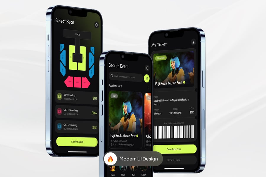 黑色比赛事件应用APP UI KIT素材包-4 黑色比赛事件应用APP UI KIT素材包