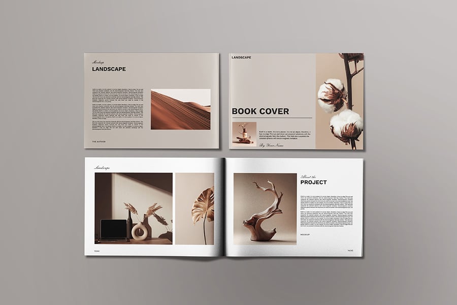 画册杂志模型PSD样机素材包