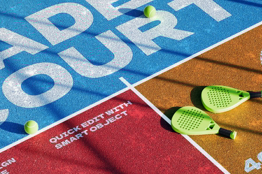 漂亮真实的网球场广告PSD样机素材包-4 漂亮真实的网球场广告PSD样机素材包