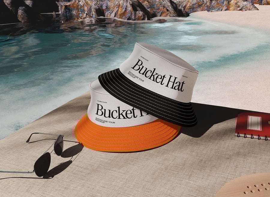 漂亮逼真的渔夫帽PSD模型素材包