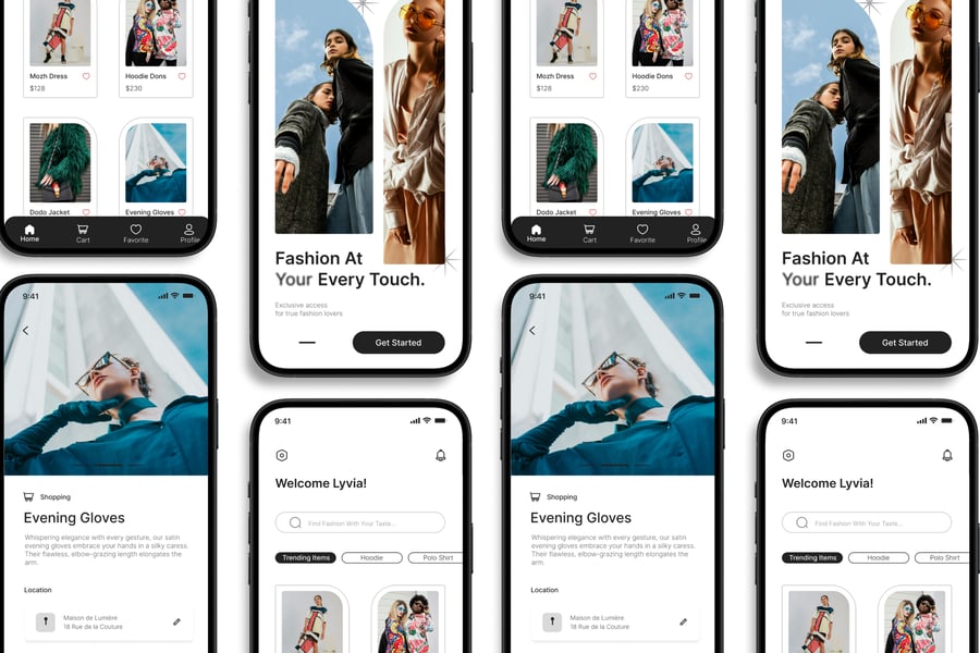 漂亮高端的黑白移动应用APP UI Kit素材包-4 漂亮高端的黑白移动应用APP UI Kit素材包