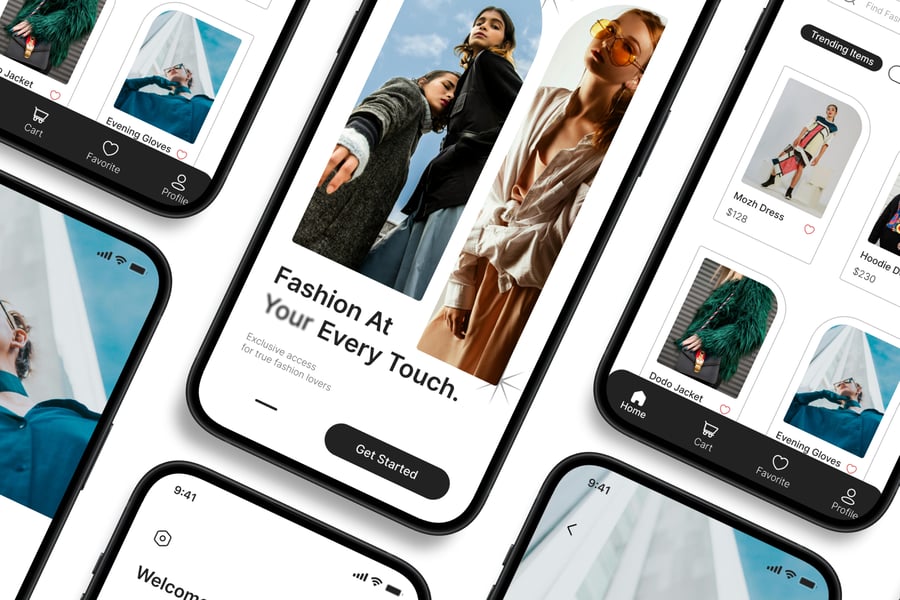 漂亮高端的黑白移动应用APP UI Kit素材包-2 漂亮高端的黑白移动应用APP UI Kit素材包