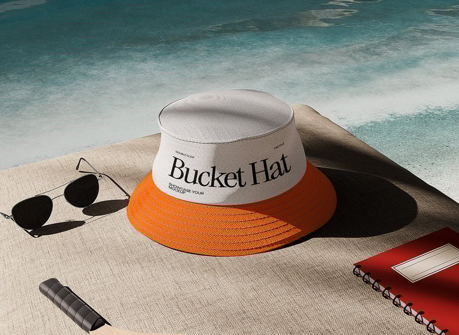 漂亮逼真的渔夫帽PSD模型素材包