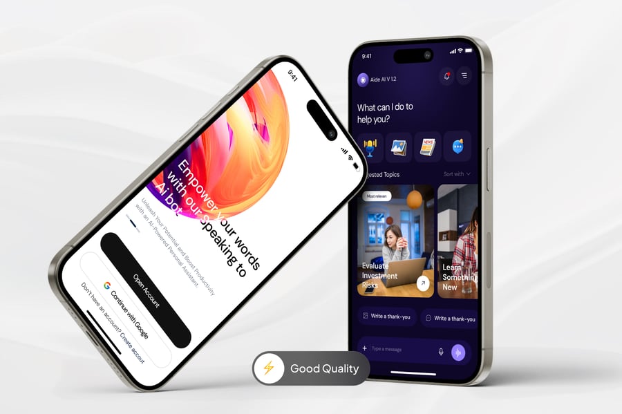 人工智能聊天机器人移动APP UI界面素材包-2 人工智能聊天机器人移动APP UI界面素材包