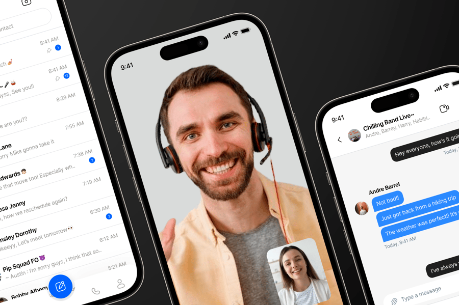 ChitChat:一款漂亮简洁的蓝色聊天和消息应用APP UI素材包-4 ChitChat:一款漂亮简洁的蓝色聊天和消息应用APP UI素材包