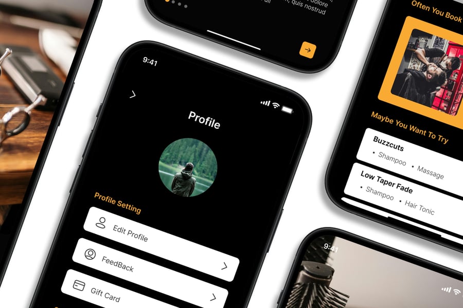 一套简洁黑色漂亮的移动应用APP UI 素材包-4 一套简洁黑色漂亮的移动应用APP UI 素材包