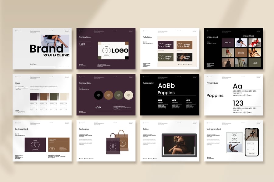 18个黑色时尚品牌VI指南-2 18个黑色时尚品牌VI指南