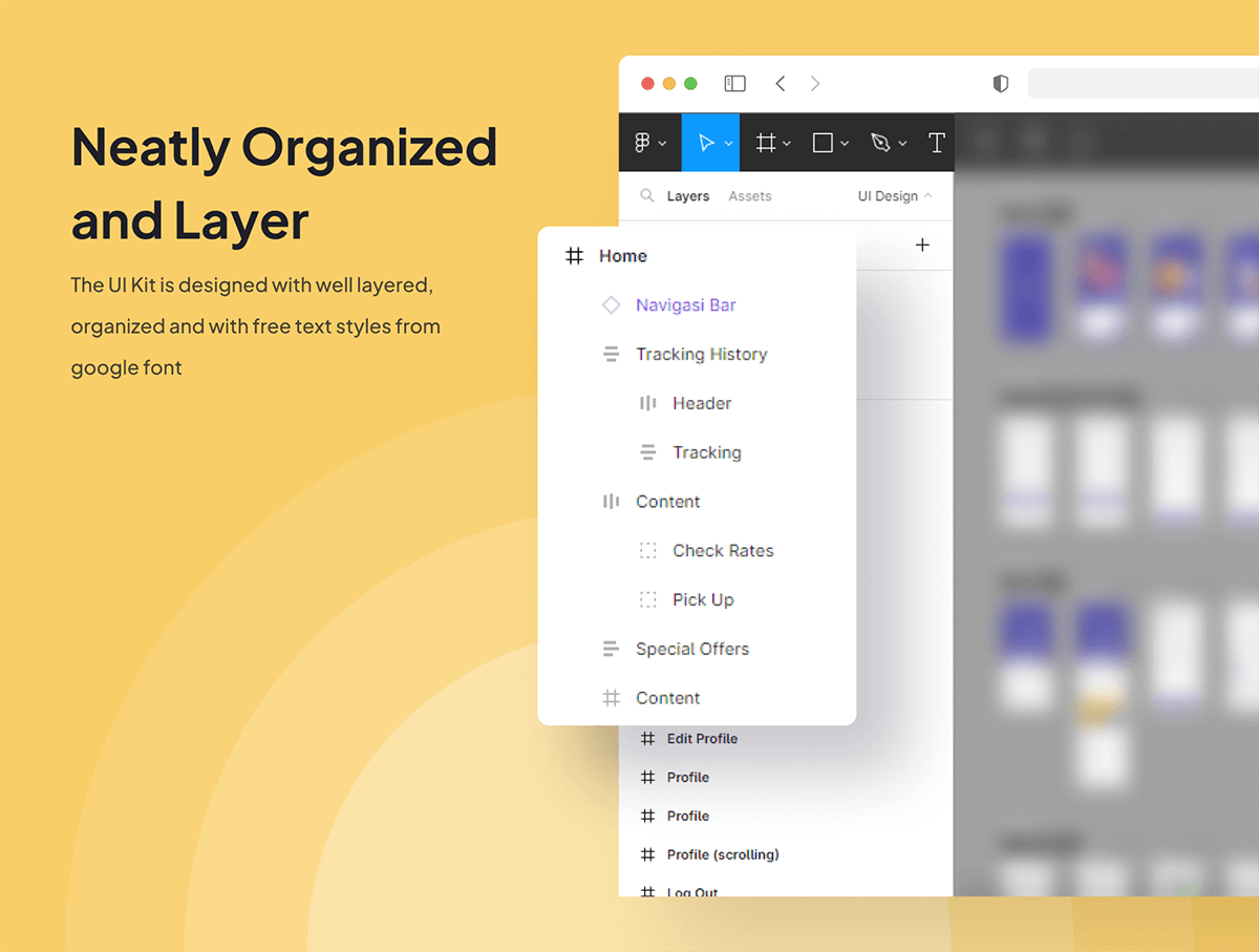 35个快递主题APP UI界面 配明暗双主题完整UI组件