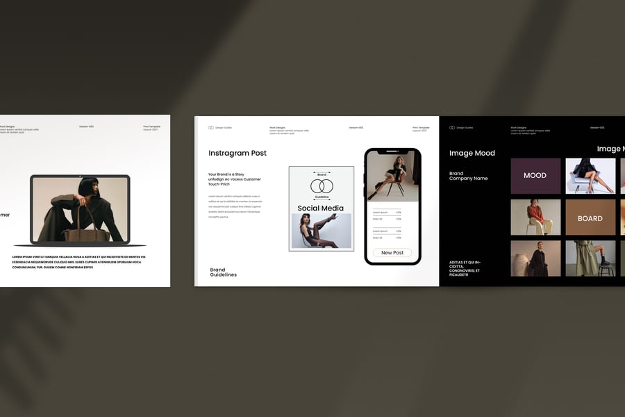 18个黑色时尚品牌VI指南-4 18个黑色时尚品牌VI指南