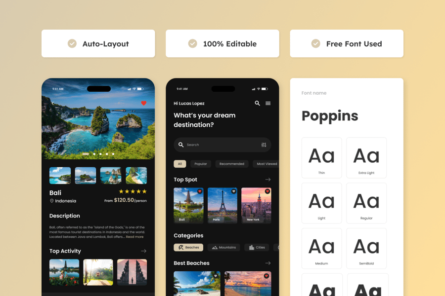 旅行预订主题移动APP UI界面素材包-2 旅行预订主题移动APP UI界面素材包
