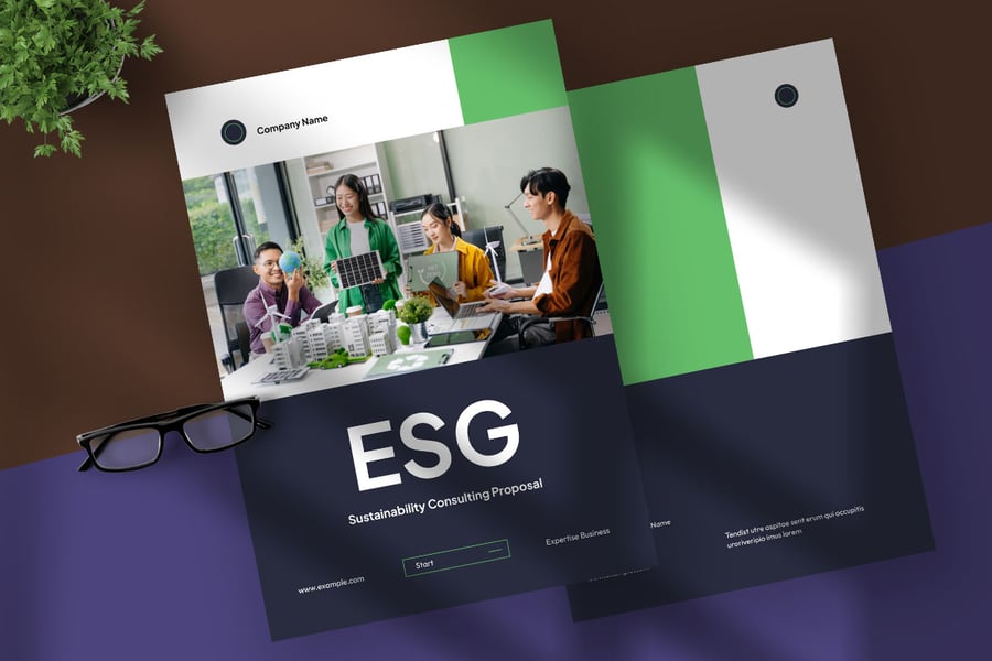 高级绿清洁ESG可持续发展咨询提案VI手册