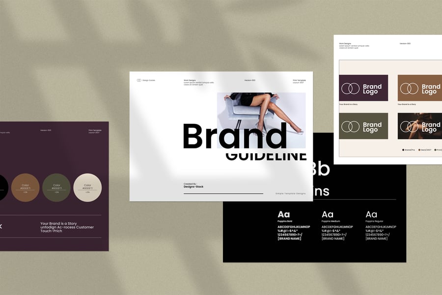 18个黑色时尚品牌VI指南-7 18个黑色时尚品牌VI指南