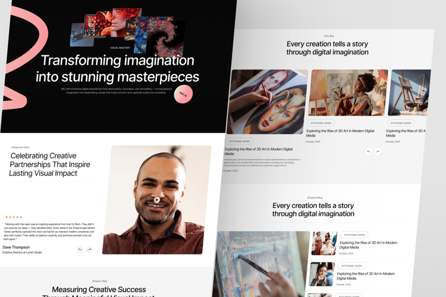 一套数字艺术作品集主题网站UI界面素材包-4 一套数字艺术作品集主题网站UI界面素材包