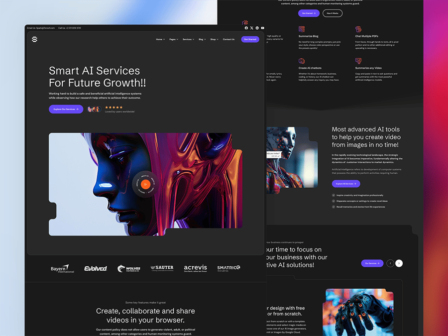 33个设计梦幻的AI机构与技术Figma网站模板