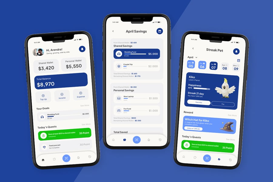一套蓝色共享金融主题APP UI界面素材包-5 一套蓝色共享金融主题APP UI界面素材包