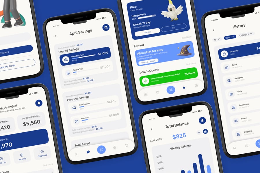 一套蓝色共享金融主题APP UI界面素材包-2 一套蓝色共享金融主题APP UI界面素材包