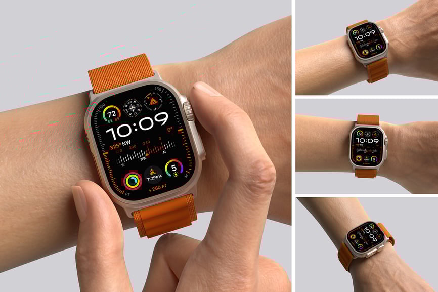 漂亮的苹果智能手表PSD模型样机素材包-1 漂亮的苹果智能手表PSD模型样机素材包