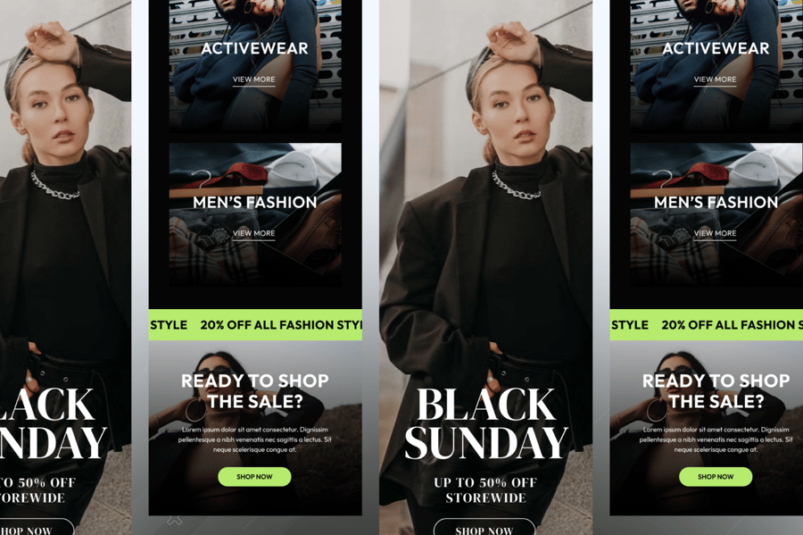 漂亮高级的时尚电子邮件简讯UI界面素材包