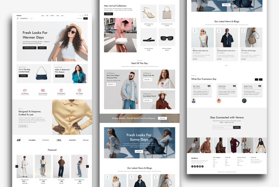 漂亮时尚的电商落地页Web UI界面素材包-2 漂亮时尚的电商落地页Web UI界面素材包