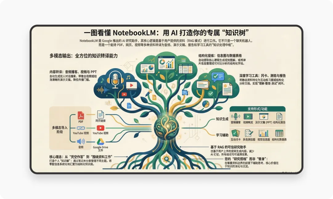 如何用AI打造你的知识树？万字拆解谷歌神器NotebookLM