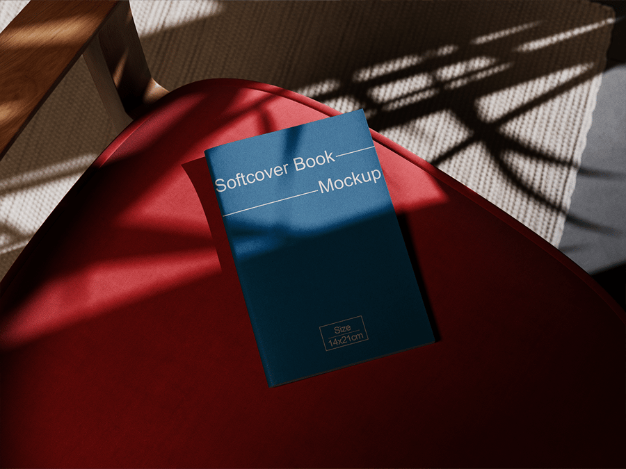 漂亮光影平装书PSD样机素材包