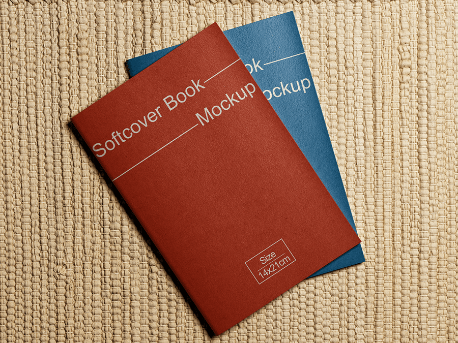 漂亮光影平装书PSD样机素材包