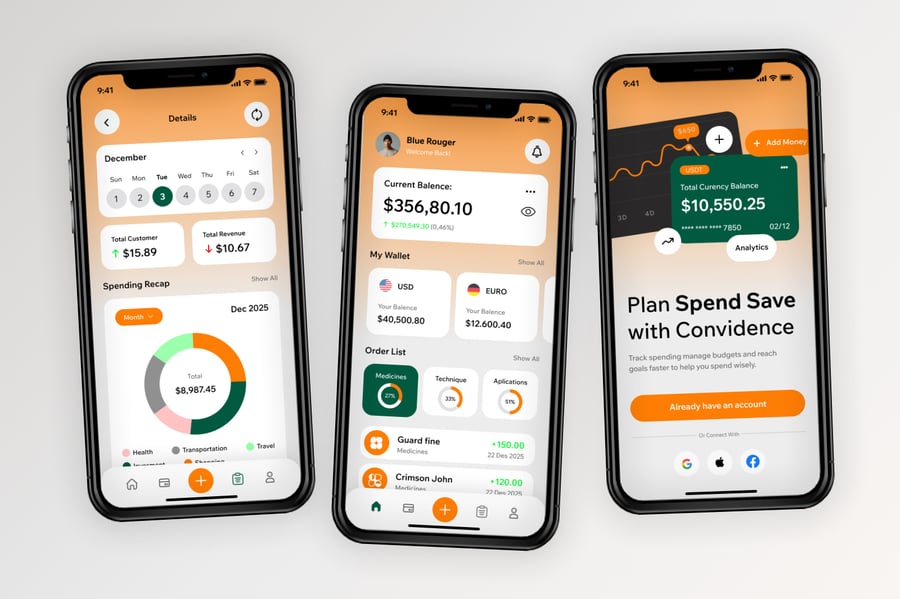 多彩财务管理移动端APP UI界面素材包-5 多彩财务管理移动端APP UI界面素材包