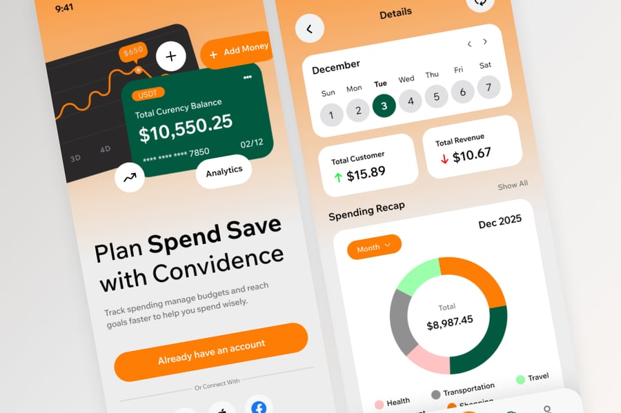 多彩财务管理移动端APP UI界面素材包-2 多彩财务管理移动端APP UI界面素材包