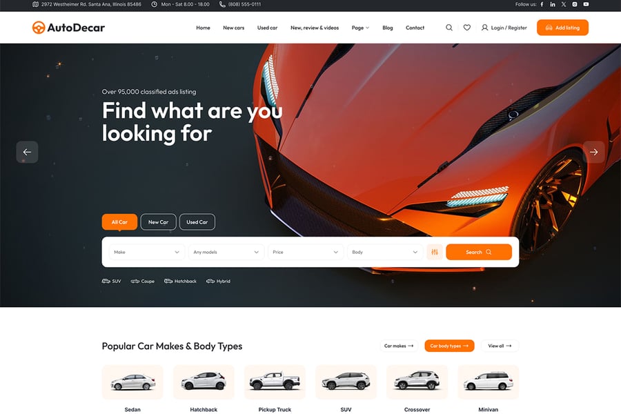 漂亮的汽车主题汽车经销商、租赁和汽车展示列表网页素材包-7 漂亮的汽车主题汽车经销商、租赁和汽车展示列表网页素材包