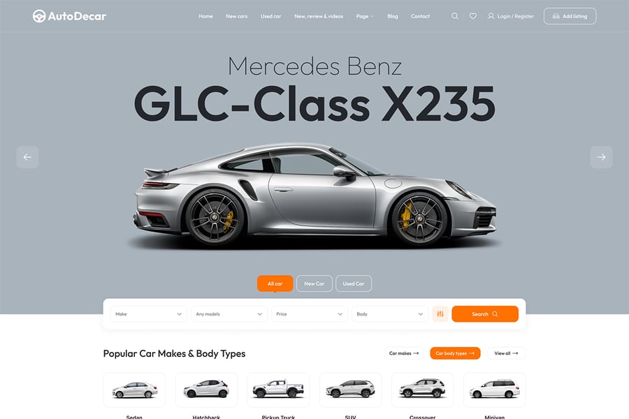 漂亮的汽车主题汽车经销商、租赁和汽车展示列表网页素材包-4 漂亮的汽车主题汽车经销商、租赁和汽车展示列表网页素材包