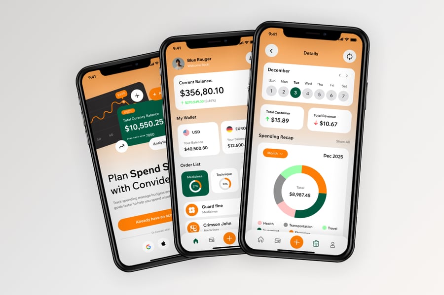 多彩财务管理移动端APP UI界面素材包-3 多彩财务管理移动端APP UI界面素材包