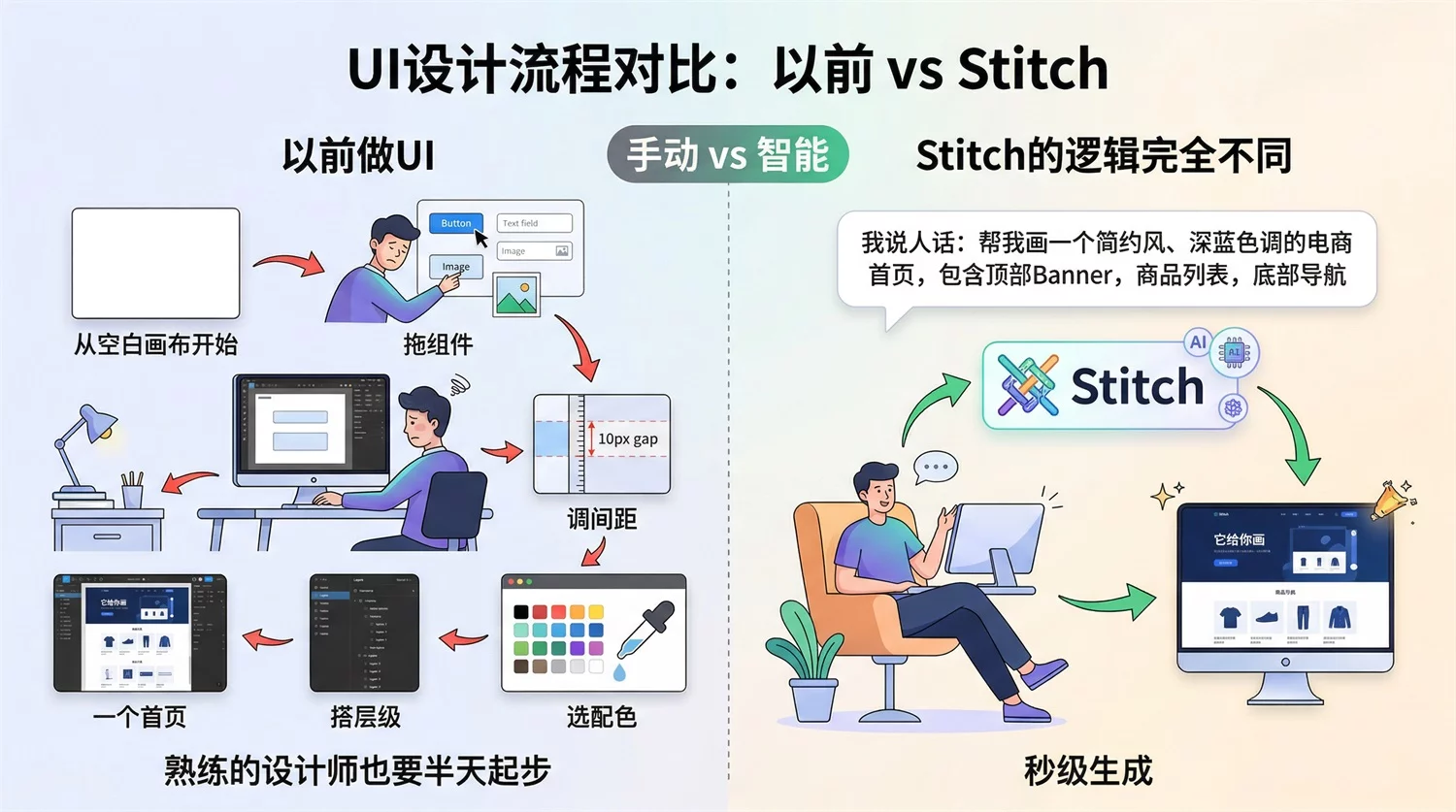 实测3天+40次生成！深度测评AI设计神器Google Stitch