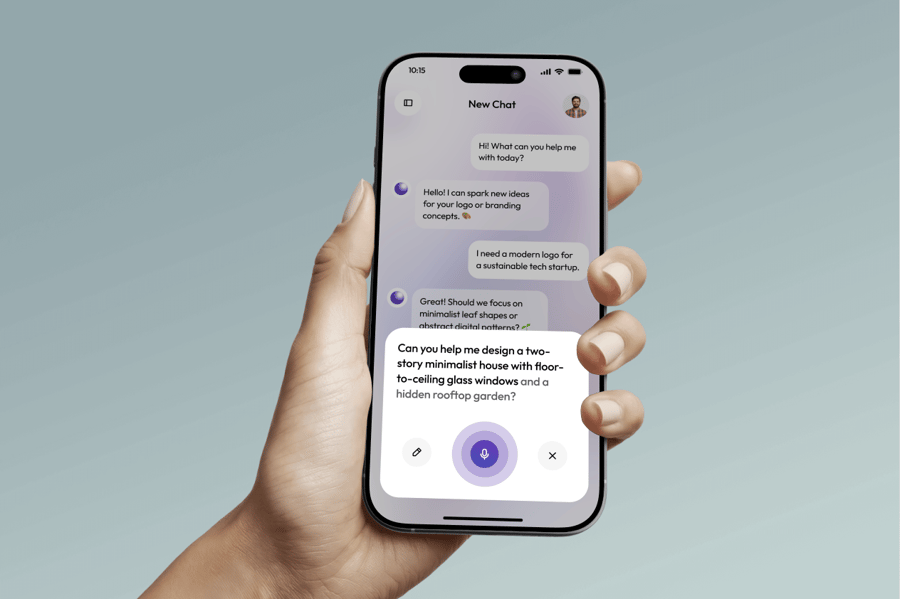漂亮的紫色AI聊天机器人APP UI界面素材包